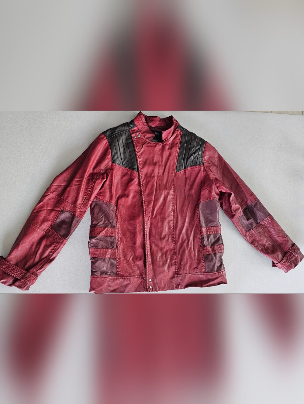 WeLoveFine Guardians Of The Galaxy 2 Starlord Red Leather Jacket - Size L